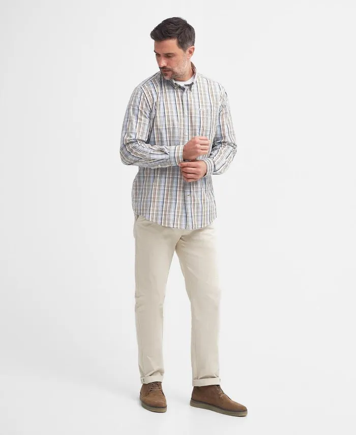 Malton Regular Shirt Sky Men Barbour Shirts