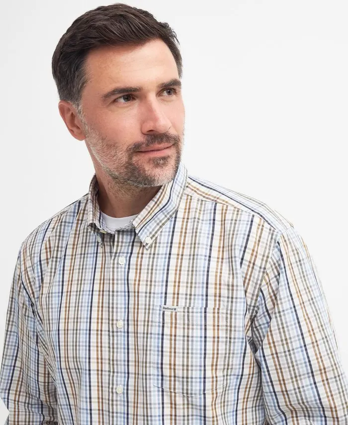 Malton Regular Shirt Sky Men Barbour Shirts