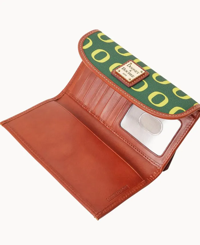 ManWoman Collegiate University Of Oregon Continental Clutch Oregon Dooney and Bourke Wallets ManWoman Collegiate University Of Oregon Continental Clutch Oregon Dooney and Bourke Wallets
