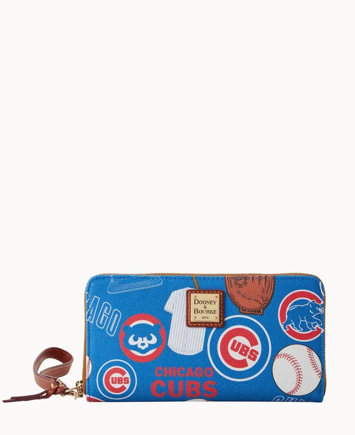 ManWoman MLB Cubs Large Zip Around Wristlet Cubs Dooney and Bourke Wallets