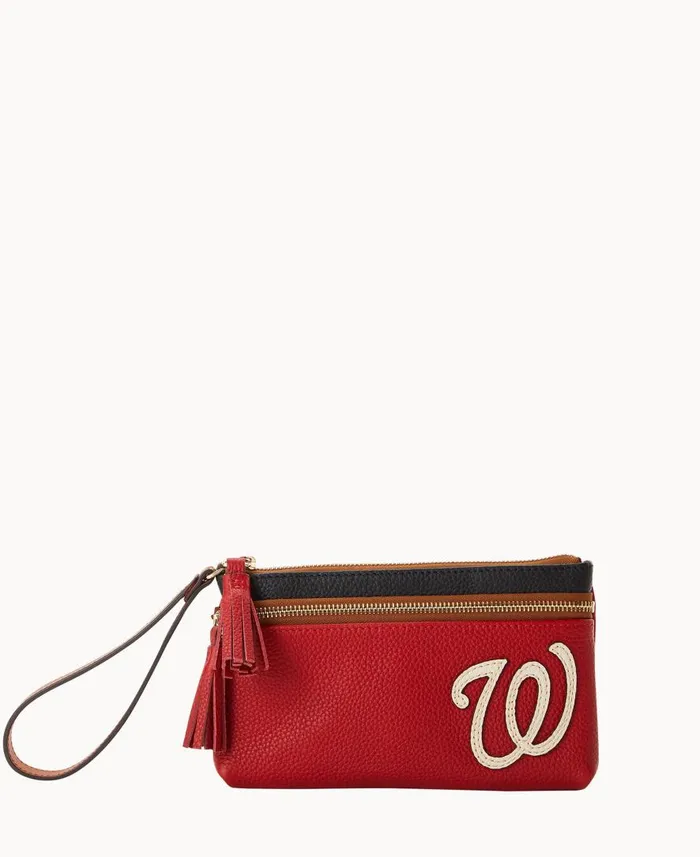 ManWoman MLB Nationals Double Zip Wristlet Nationals Dooney and Bourke Wallets