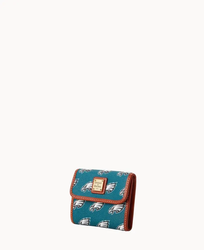 ManWoman NFL Eagles Flap Credit Card Wallet Eagles Dooney and Bourke Wallets ManWoman NFL Eagles Flap Credit Card Wallet Eagles Dooney and Bourke Wallets