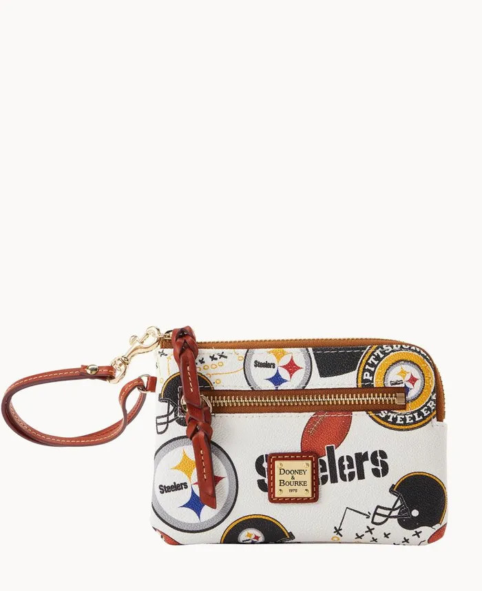 ManWoman NFL Steelers Zip Around Wristlet Steelers Dooney and Bourke Wallets