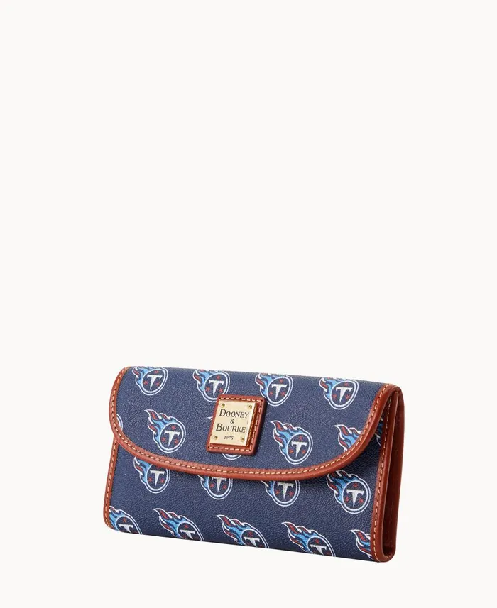 ManWoman NFL Titans Continental Clutch Titans Dooney and Bourke Wallets ManWoman NFL Titans Continental Clutch Titans Dooney and Bourke Wallets