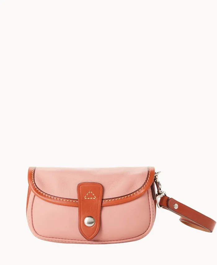 ManWoman Oncour Elba Flap Wristlet Blush Dooney and Bourke Wallets
