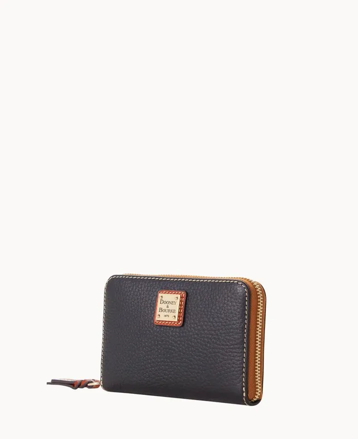 ManWoman Pebble Grain Medium Zip Around Wallet Black Dooney and Bourke Wallets ManWoman Pebble Grain Medium Zip Around Wallet Black Dooney and Bourke Wallets
