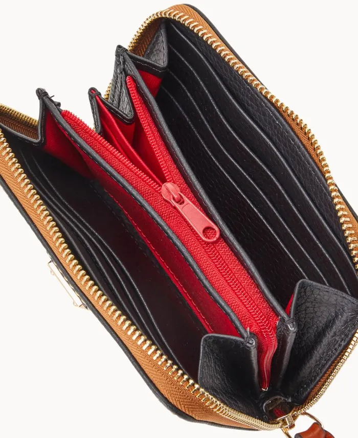ManWoman Pebble Grain Medium Zip Around Wallet Black Dooney and Bourke Wallets ManWoman Pebble Grain Medium Zip Around Wallet Black Dooney and Bourke Wallets