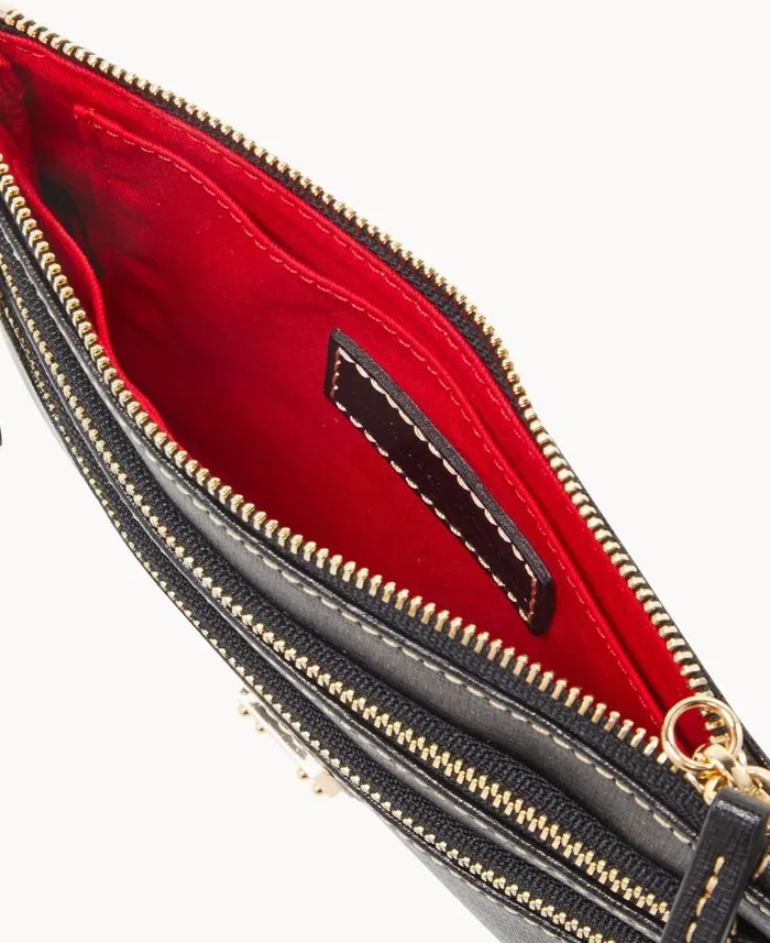 ManWoman Saffiano Triple Zip Wristlet Black Dooney and Bourke Wallets ManWoman Saffiano Triple Zip Wristlet Black Dooney and Bourke Wallets