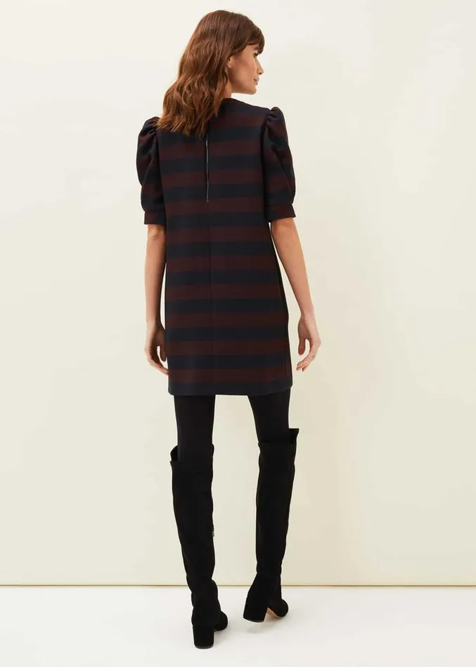 Maple Stripe Dress Navychestnut Women Phase Eight Dresses