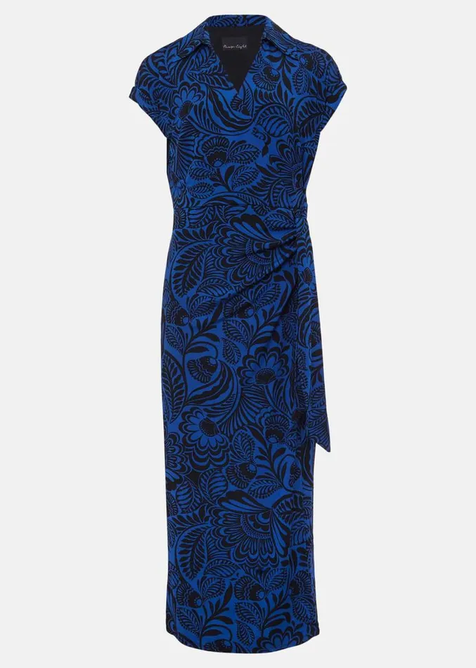 Mara Abstract Print Wrap Dress Blueblack Women Phase Eight Dresses