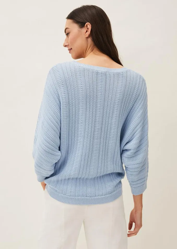 Marcella Stitch Jumper Pale Blue Women Phase Eight Knitwear