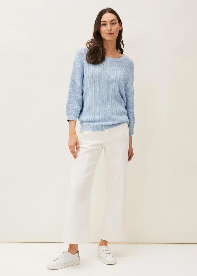 Marcella Stitch Jumper Pale Blue Women Phase Eight Knitwear