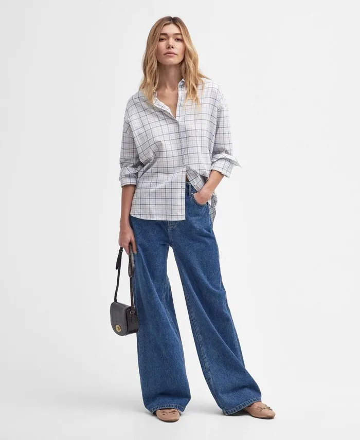 Mariner Check Relaxed LongSleeved Shirt Multi Check Women Barbour Shirts and Blouses