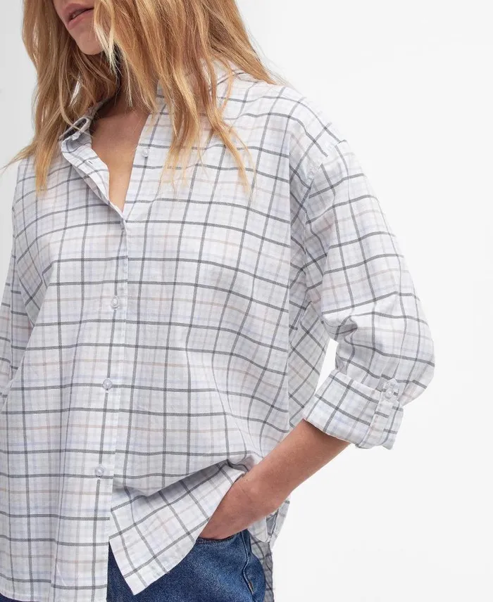 Mariner Check Relaxed LongSleeved Shirt Multi Check Women Barbour Shirts and Blouses