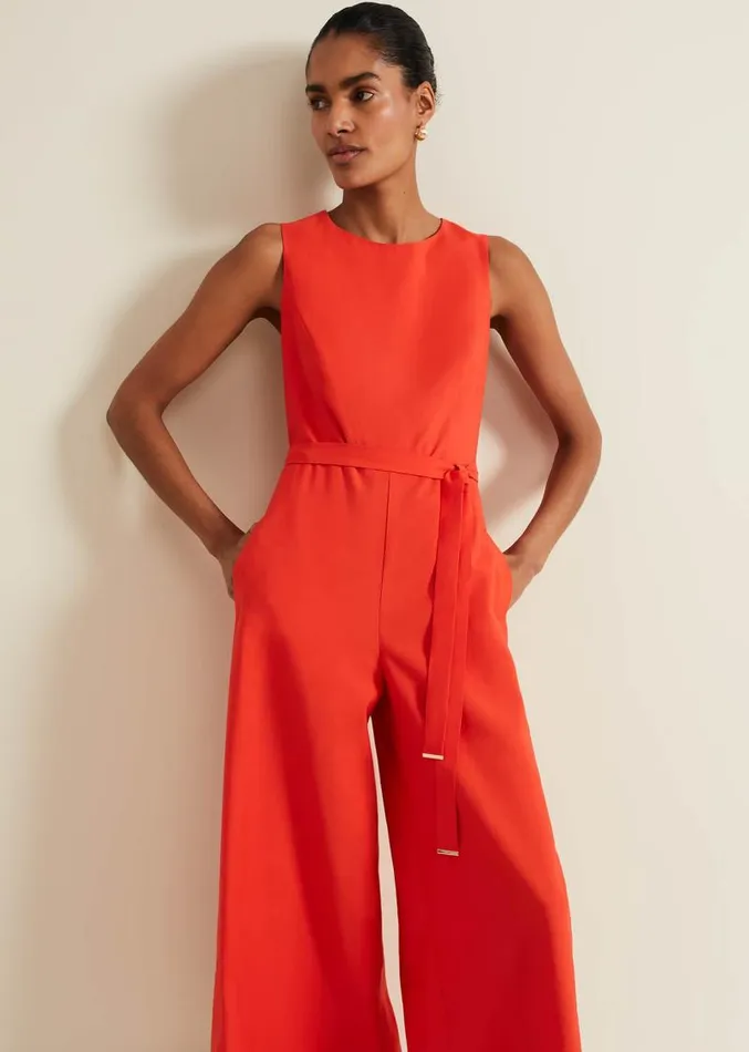 Marta Red Jumpsuit Red Women Phase Eight Dresses