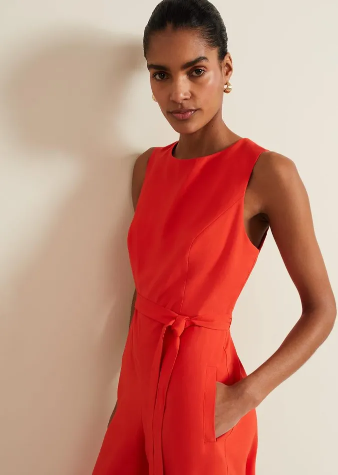 Marta Red Jumpsuit Red Women Phase Eight Dresses