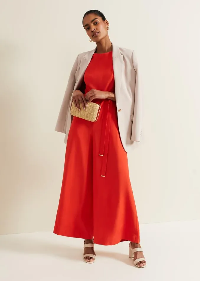 Marta Red Jumpsuit Red Women Phase Eight Dresses