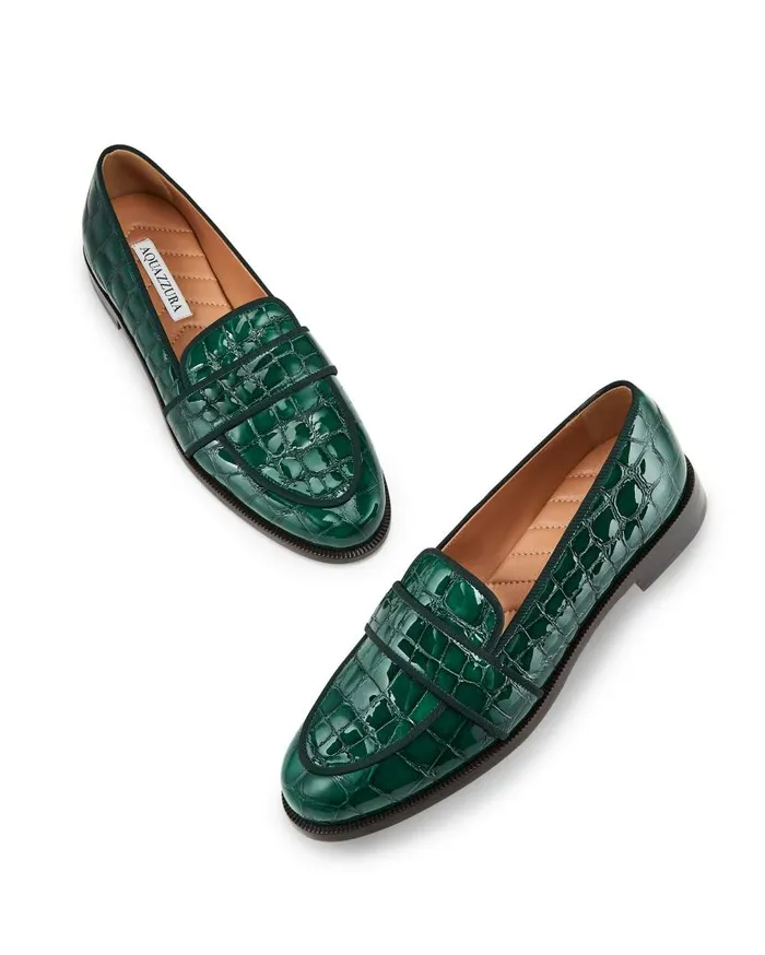 Martin Mocassin Green Women Aquazzura Flats Martin Mocassin Green Women Aquazzura Flats
