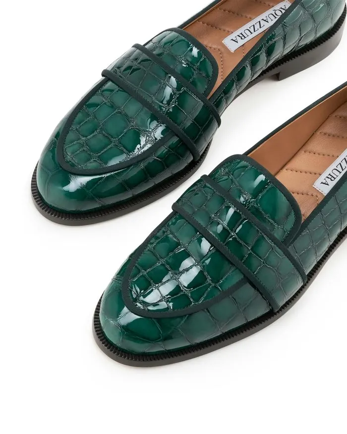 Martin Mocassin Green Women Aquazzura Flats Martin Mocassin Green Women Aquazzura Flats