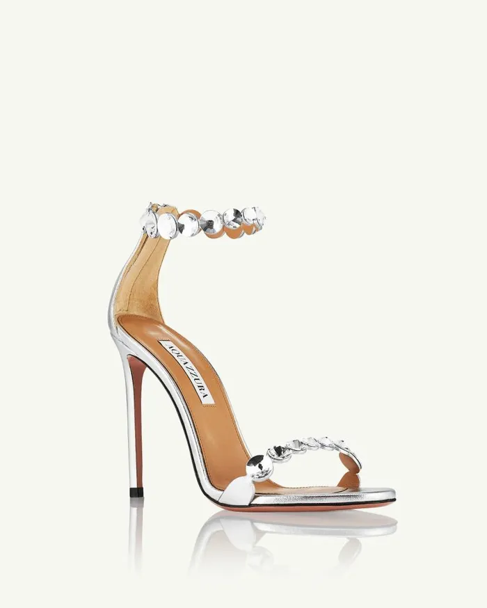 MaxiTequila Sandal 105 Silver Women Aquazzura Bridal