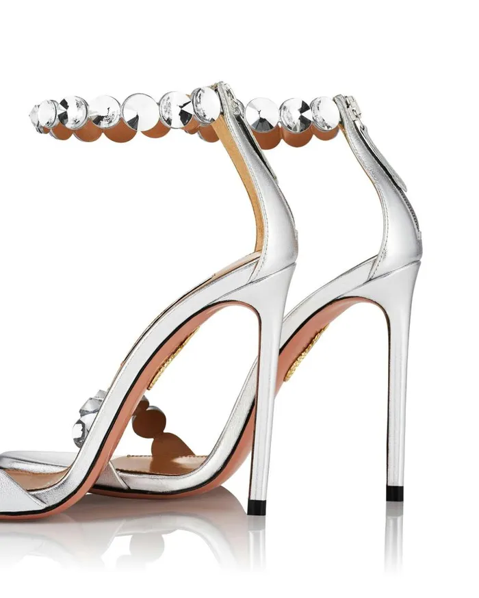 MaxiTequila Sandal 105 Silver Women Aquazzura Bridal MaxiTequila Sandal 105 Silver Women Aquazzura Bridal