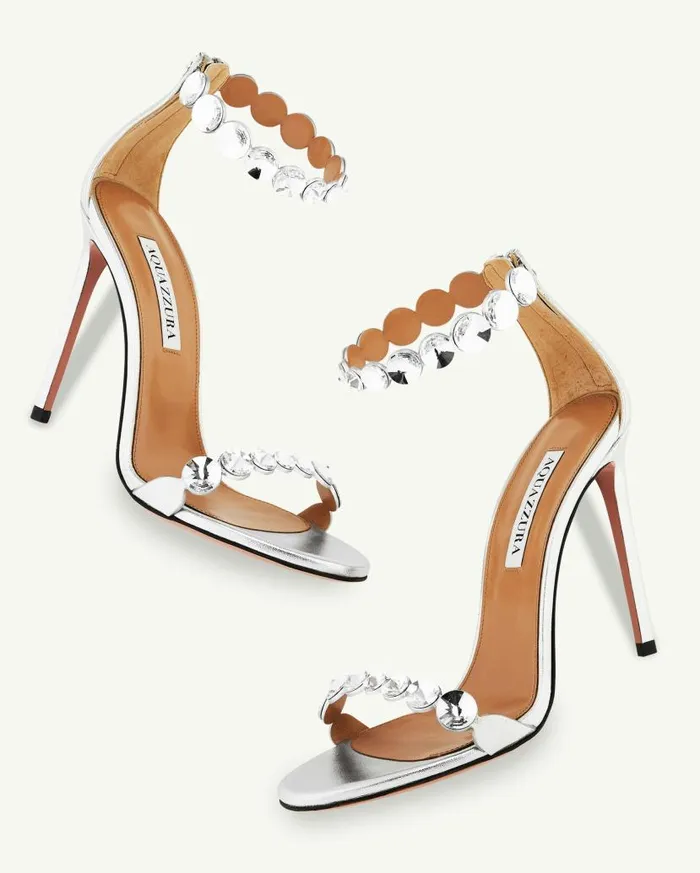 MaxiTequila Sandal 105 Silver Women Aquazzura Bridal MaxiTequila Sandal 105 Silver Women Aquazzura Bridal