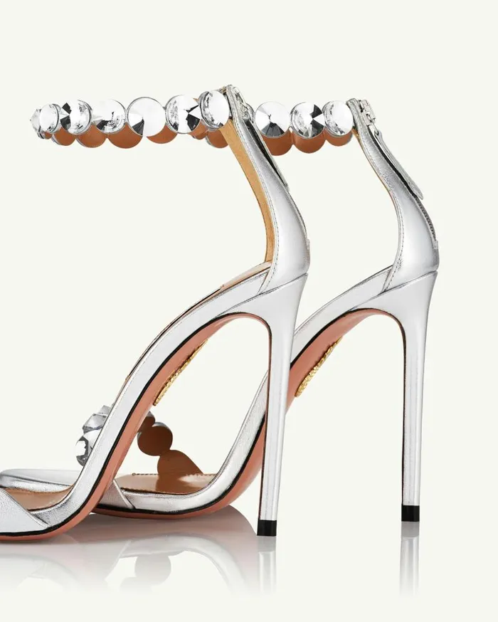 MaxiTequila Sandal 105 Silver Women Aquazzura Bridal MaxiTequila Sandal 105 Silver Women Aquazzura Bridal