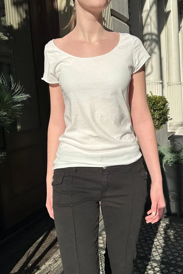 Maxie Top Natural White Women Brandy Melville Tops