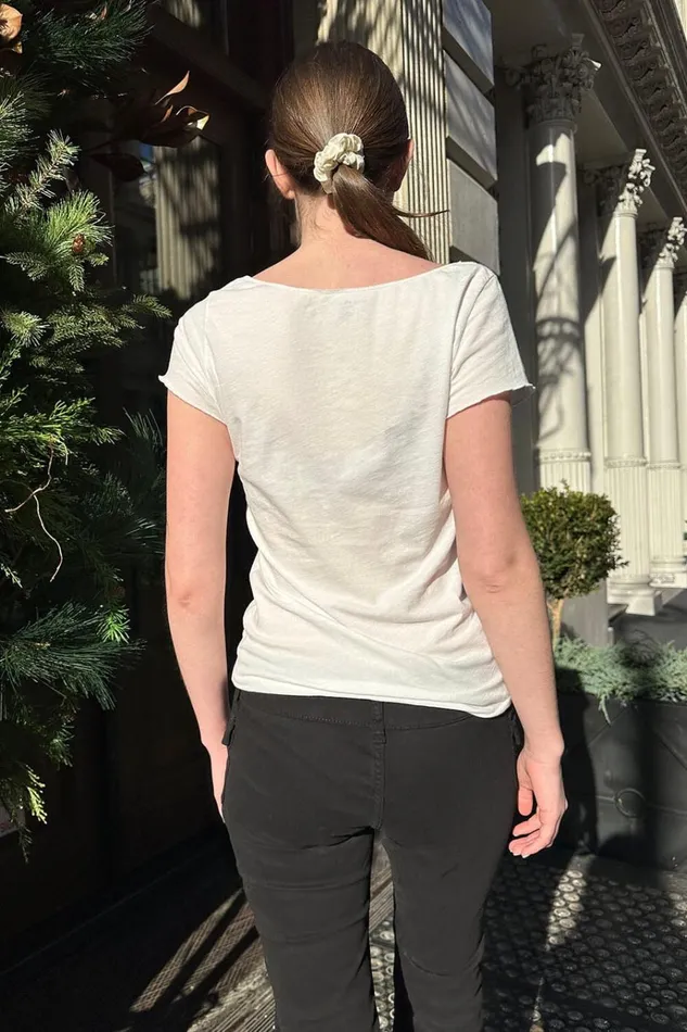 Maxie Top Natural White Women Brandy Melville Tops