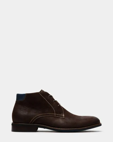 Men039s BARAN BROWN NUBUCK Brown Nubuck Steve Madden Boots
