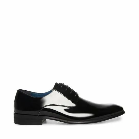 Men039s BEAUX BLACK PATENT Black Patent Steve Madden Dress
