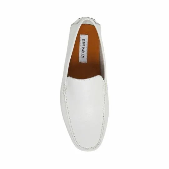 Men039s BERGAMO WHITE LEATHER White Leather Steve Madden Loafers Men039s BERGAMO WHITE LEATHER White Leather Steve Madden Loafers