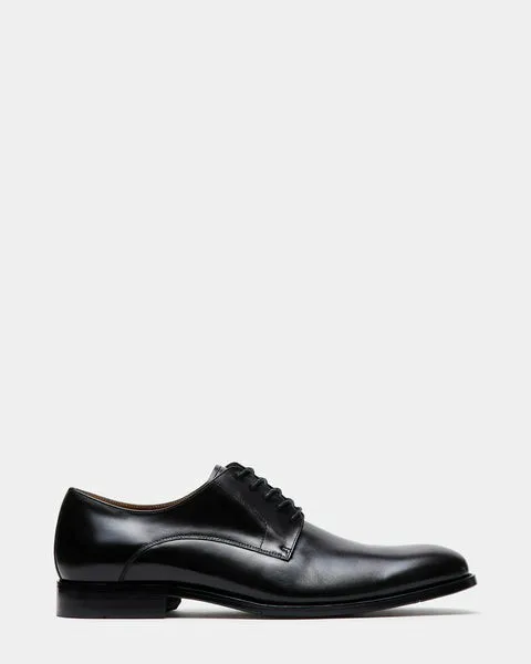 Men039s DAYMIN BLACK LEATHER Black Leather Steve Madden Dress