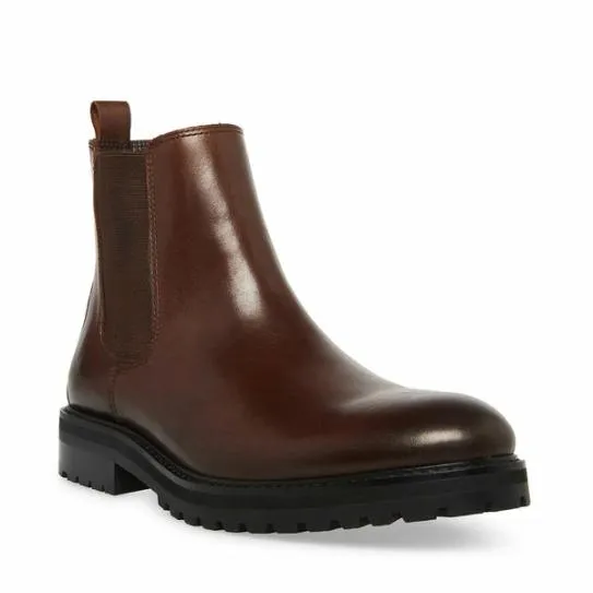 Men039s DUREN BROWN LEATHER Brown Leather Steve Madden Boots Men039s DUREN BROWN LEATHER Brown Leather Steve Madden Boots