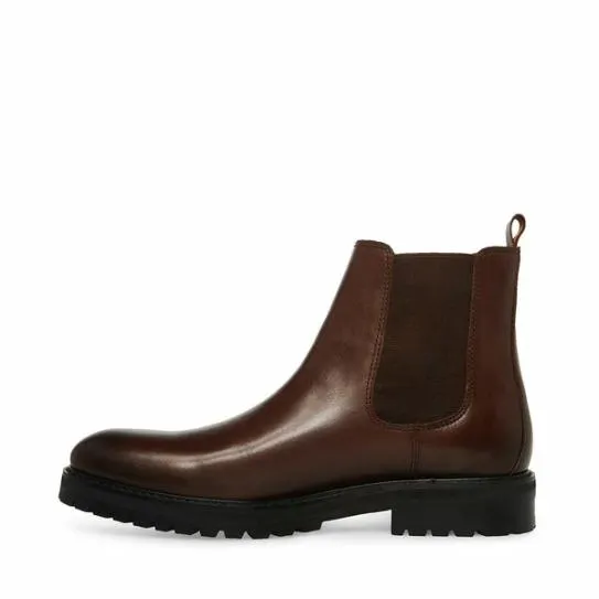 Men039s DUREN BROWN LEATHER Brown Leather Steve Madden Boots Men039s DUREN BROWN LEATHER Brown Leather Steve Madden Boots