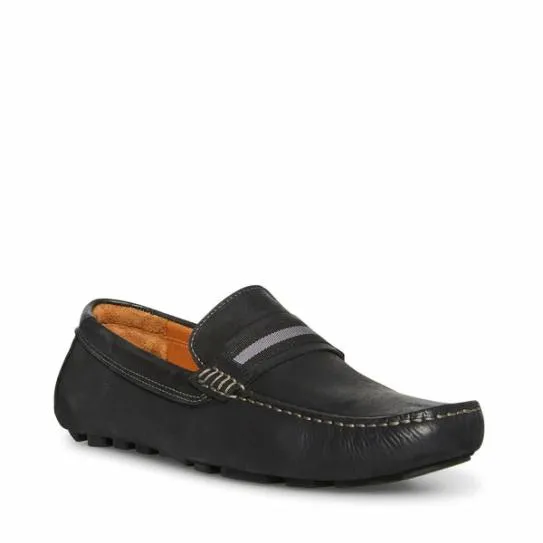 Men039s GAEL BLACK LEATHER Black Leather Steve Madden Loafers Men039s GAEL BLACK LEATHER Black Leather Steve Madden Loafers