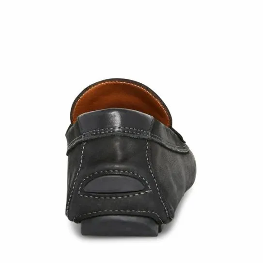 Men039s GAEL BLACK LEATHER Black Leather Steve Madden Loafers Men039s GAEL BLACK LEATHER Black Leather Steve Madden Loafers