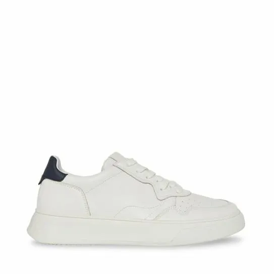 Men039s JORGEE WHITENAVY LEATHER Whitenavy Leather Steve Madden Sneakers