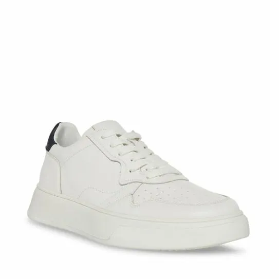 Men039s JORGEE WHITENAVY LEATHER Whitenavy Leather Steve Madden Sneakers