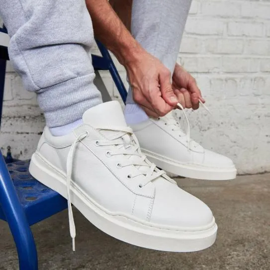 Men039s TILTON WHITE LEATHER White Leather Steve Madden Sneakers Men039s TILTON WHITE LEATHER White Leather Steve Madden Sneakers