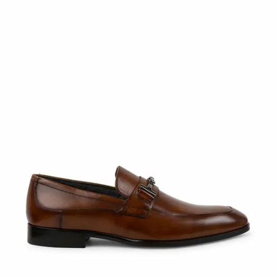 Men039s VALON TAN LEATHER Tan Leather Steve Madden Loafers