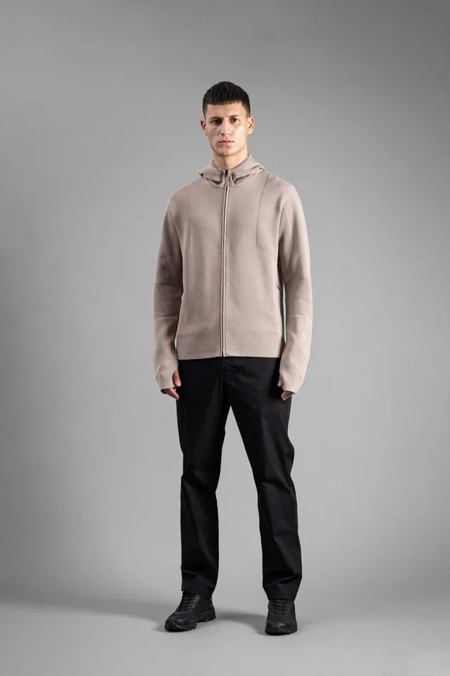 Men Aero Hooded Tech Jacket Utility Khaki Norse Projects Knitwear