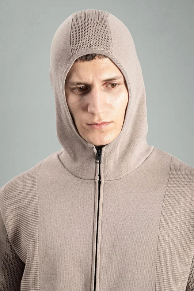 Men Aero Hooded Tech Jacket Utility Khaki Norse Projects Knitwear