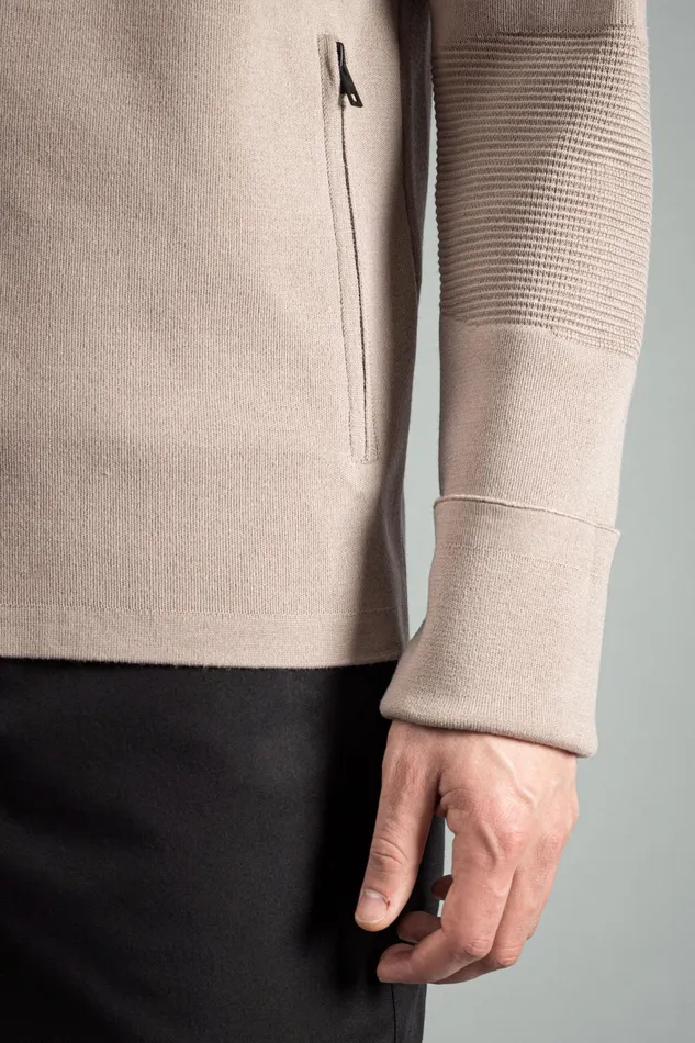 Men Aero Hooded Tech Jacket Utility Khaki Norse Projects Knitwear