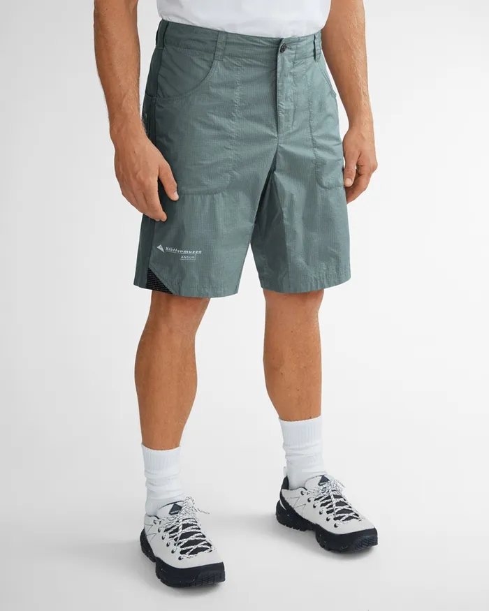 Men Ansur Katla Cotton Shorts Stone Blue Klttermusen Shorts