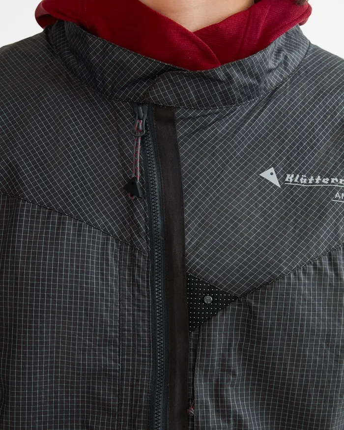 Men Ansur Windproof Vest Stone Blue Klttermusen Wind Resistant Jackets