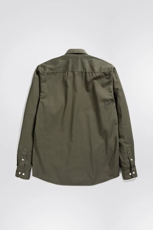 Men Anton Light Twill Shirt Beech Green Norse Projects Shirting