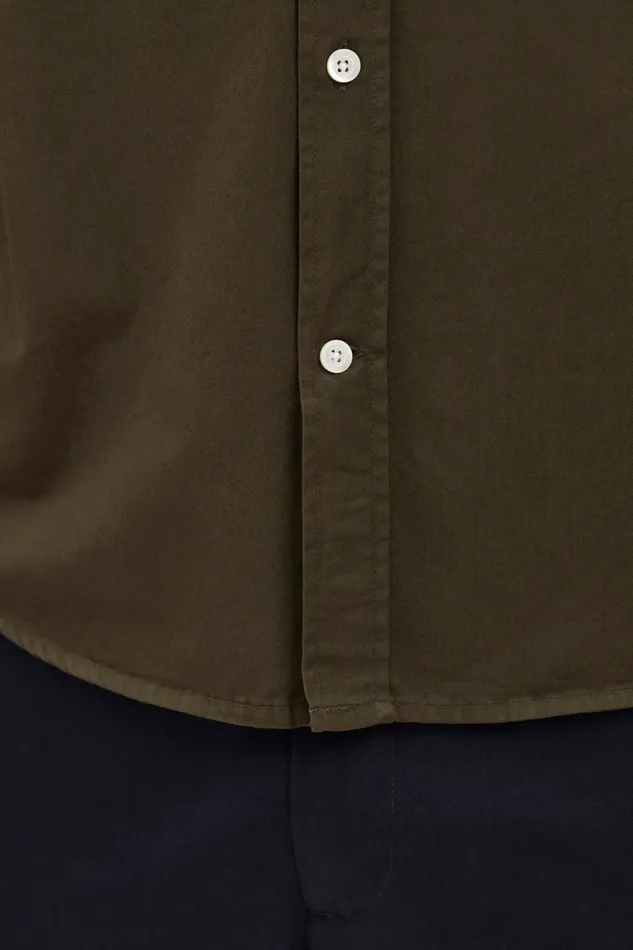 Men Anton Light Twill Shirt Beech Green Norse Projects Shirting