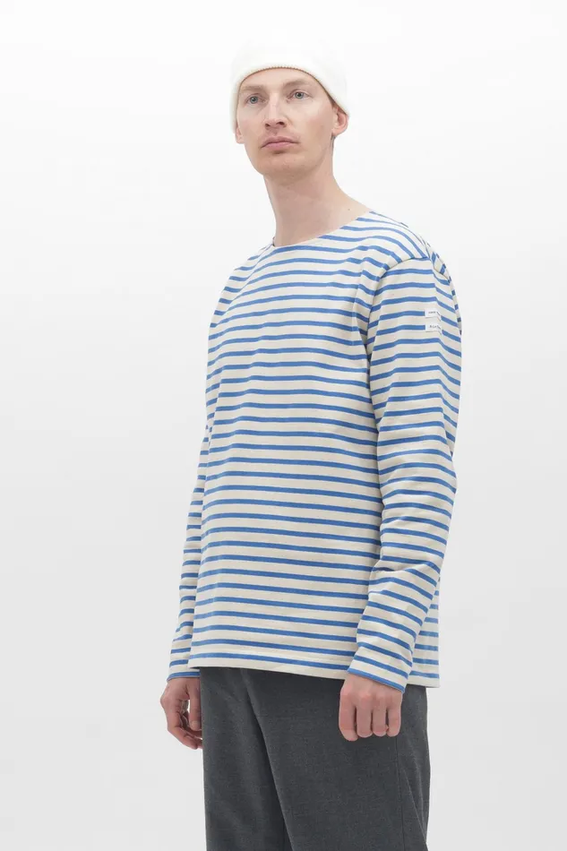 Men Arne Logo Sweat Dark Navy Norse Projects Sweatshirts