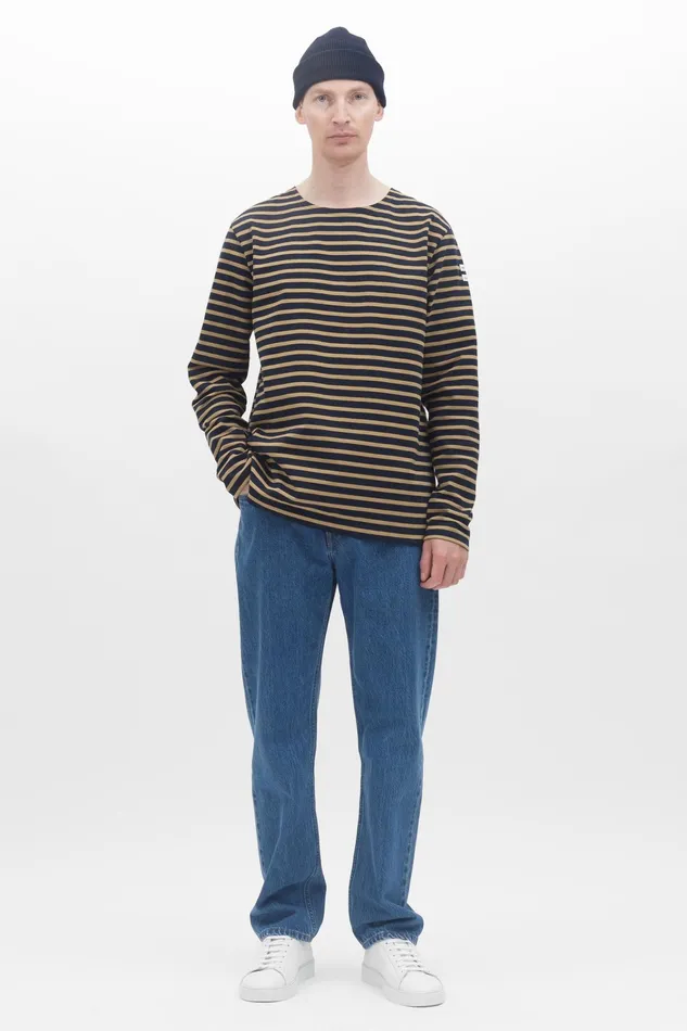 Men Arne Logo Sweat Dark Navy Norse Projects Sweatshirts